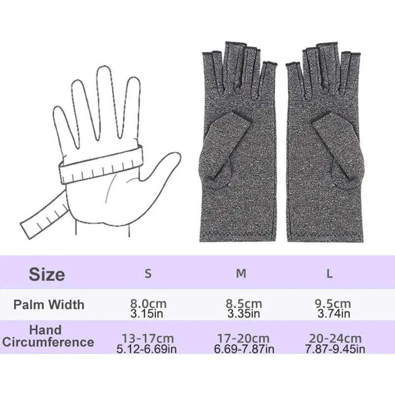 Fingerless Compression Gloves for Hand Support, 1 Pair-purple / S