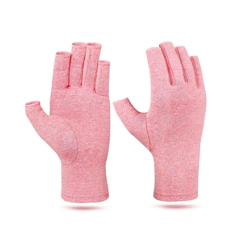 Fingerless Compression Gloves for Hand Support, 1 Pair-purple / S