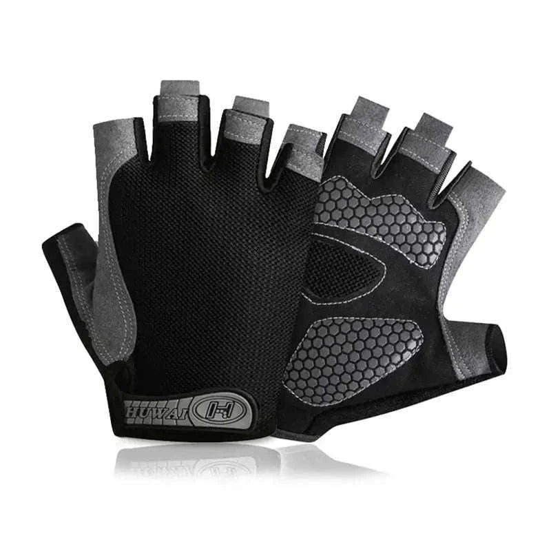 Fingerless Gym Gloves for Better Grip, Comfort and Control-black / S