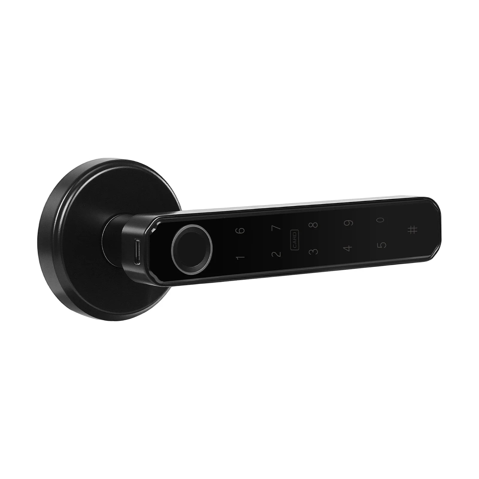 Fingerprint Door Lock, Smart Door Knob, Smart Door Handle Lock This Product Is Suitable for Homes Apartments Offices Door Thickness Is 35-55mm-black / United States