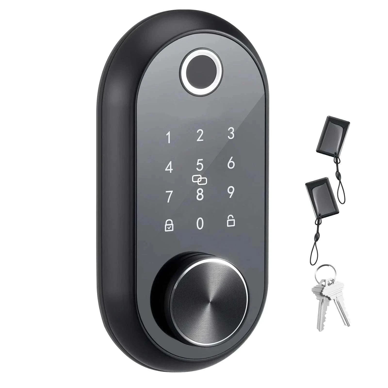 Fingerprint Door Lock with Keypad Auto Lock & Anti-Peek Security-Panel TypeA / United States