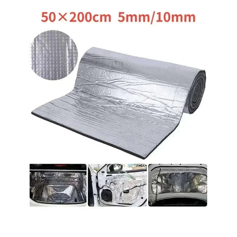 Fireproof Heat and Sound Insulation Mat 200x50cm for Car-50cmx200cmx10mm