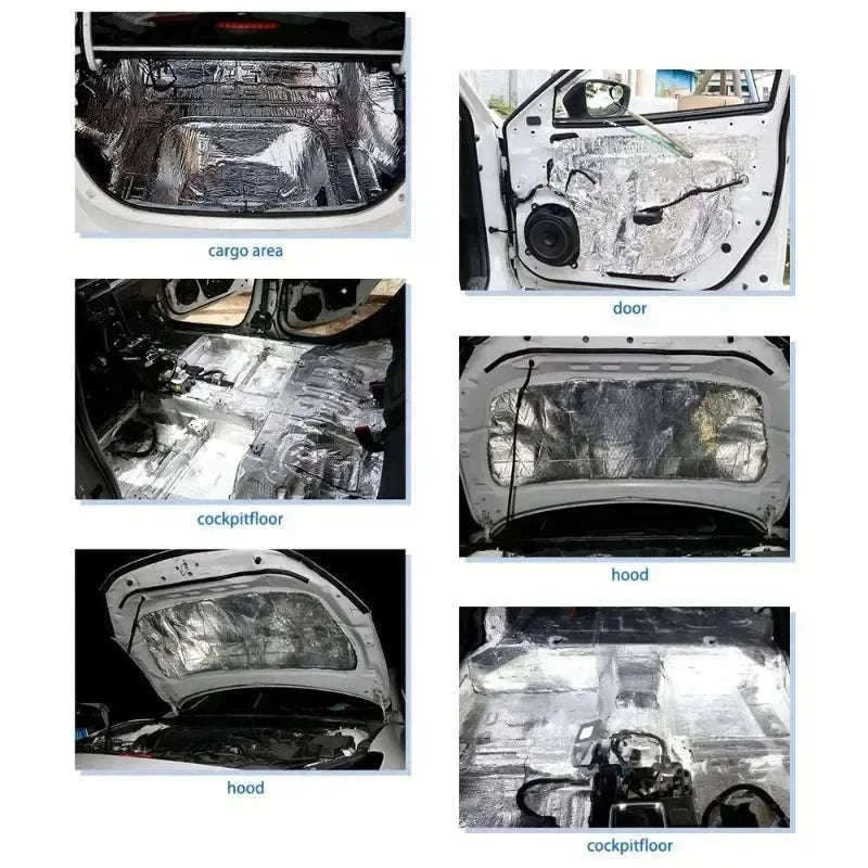 Fireproof Heat and Sound Insulation Mat 200x50cm for Car-50cmx200cmx10mm
