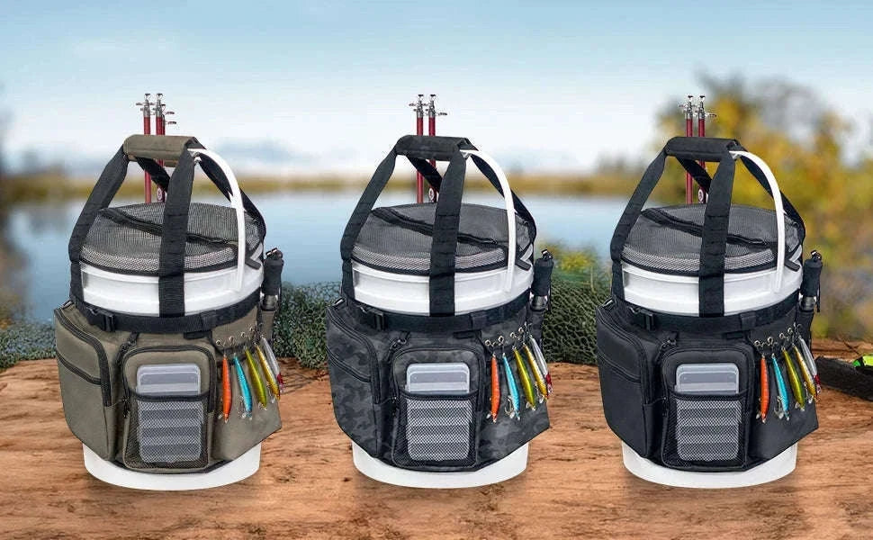 Fishing Bucket Organizer for 5-6 Gallon Buckets-Camouflage