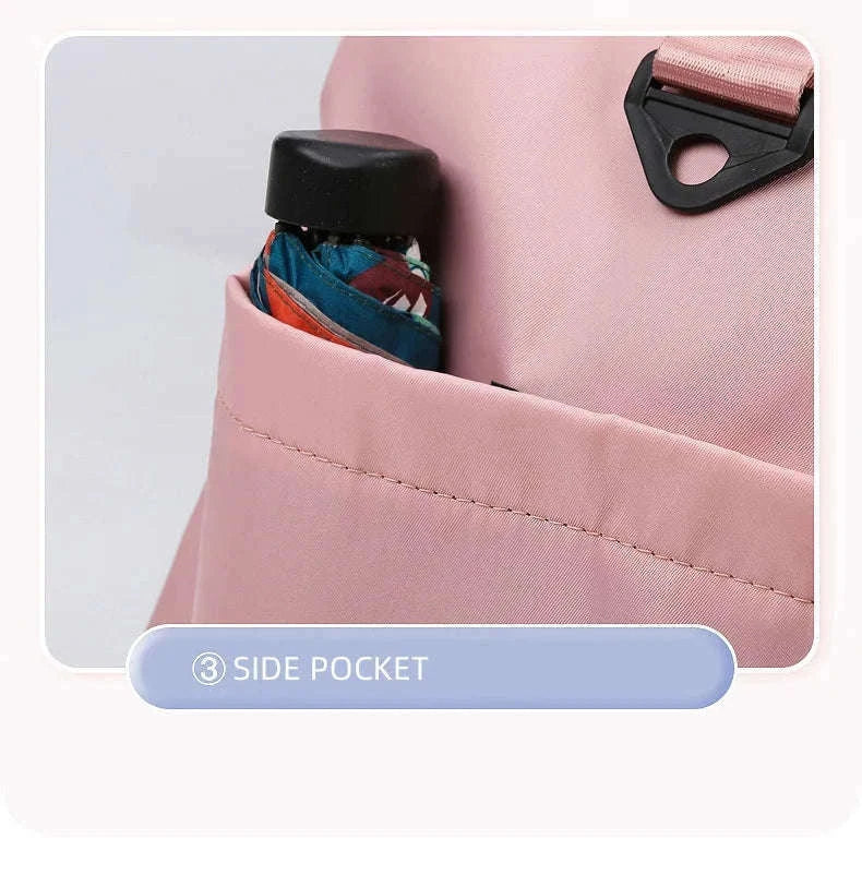 Fitness Duffel Bag for Women with Shoe and Wet Pockets-GN