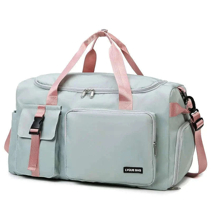 Fitness Duffel Bag for Women with Shoe and Wet Pockets-GN