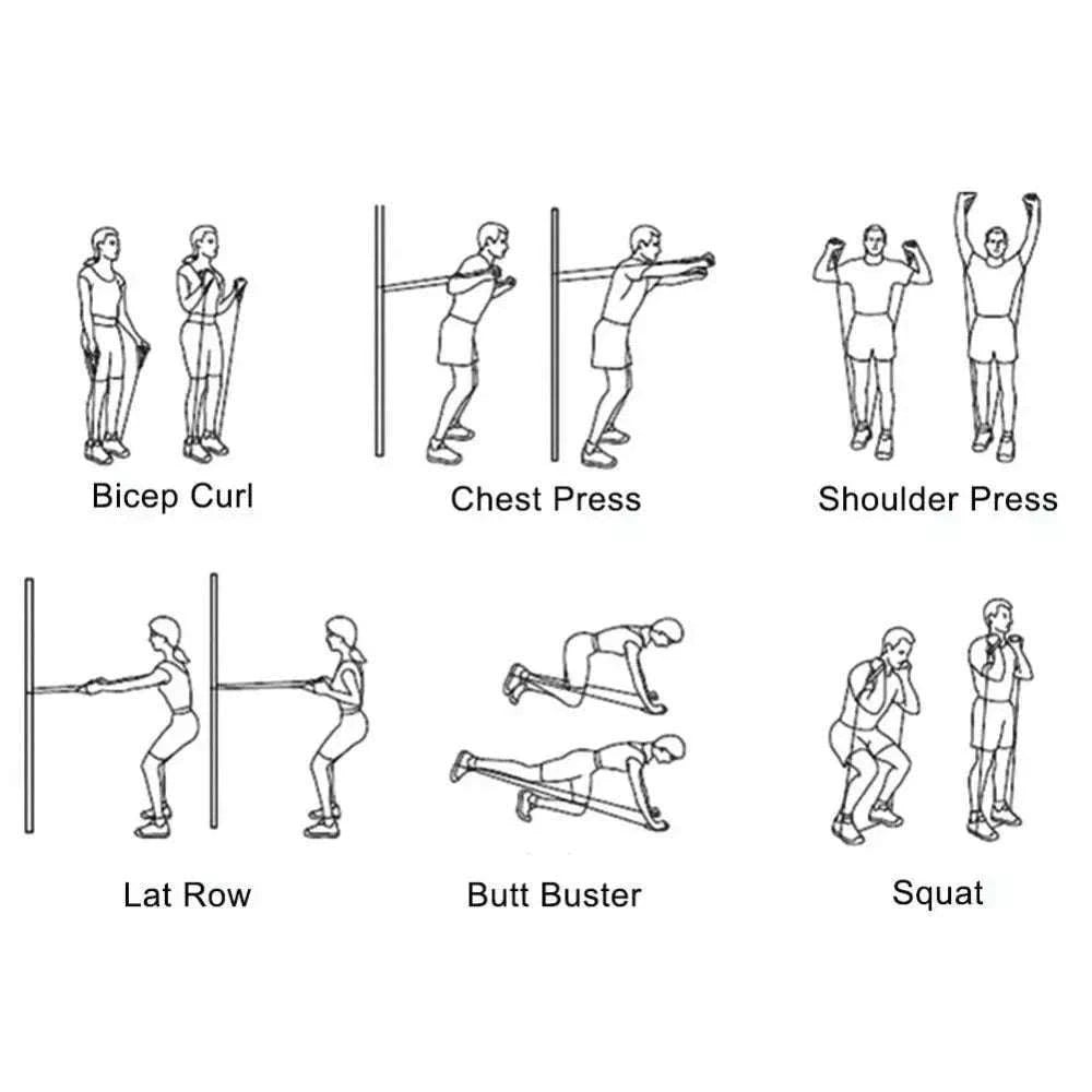 Fitness Resistance Band Set for Strength, Stretching, and Training-set13