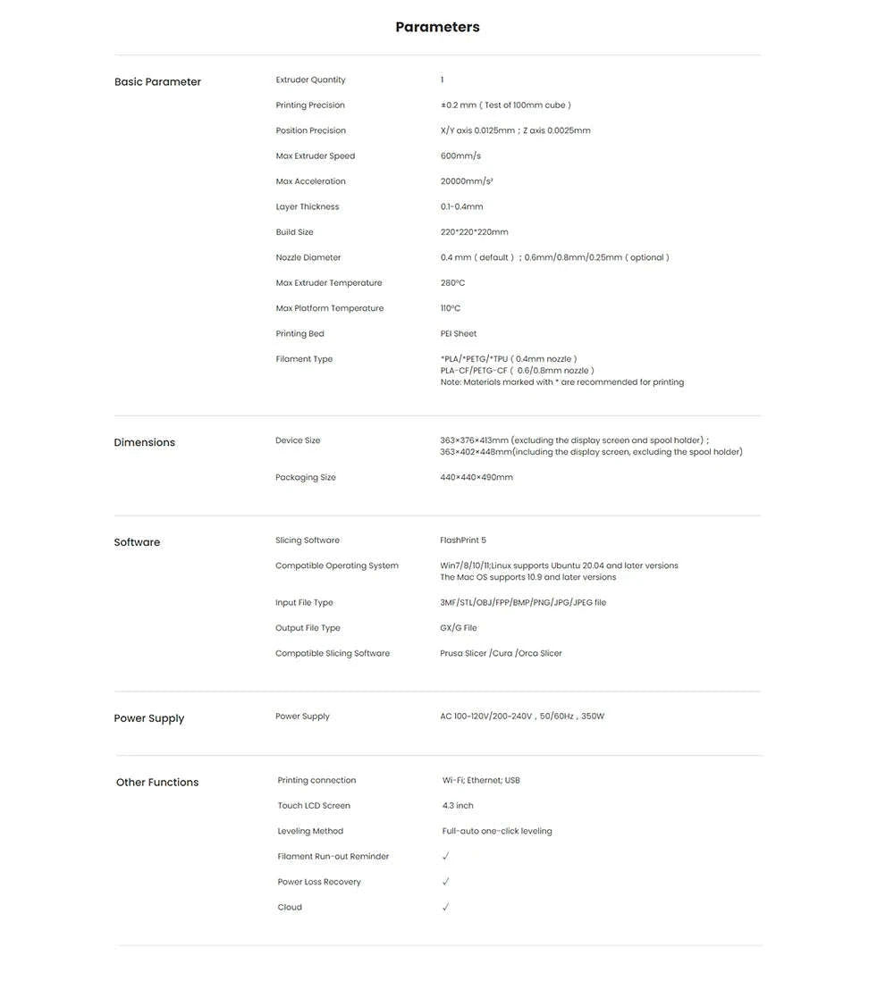 Flashforge Adventurer 5M 3D Printer High-Speed Auto-Leveling-Adventurer 5M / United States