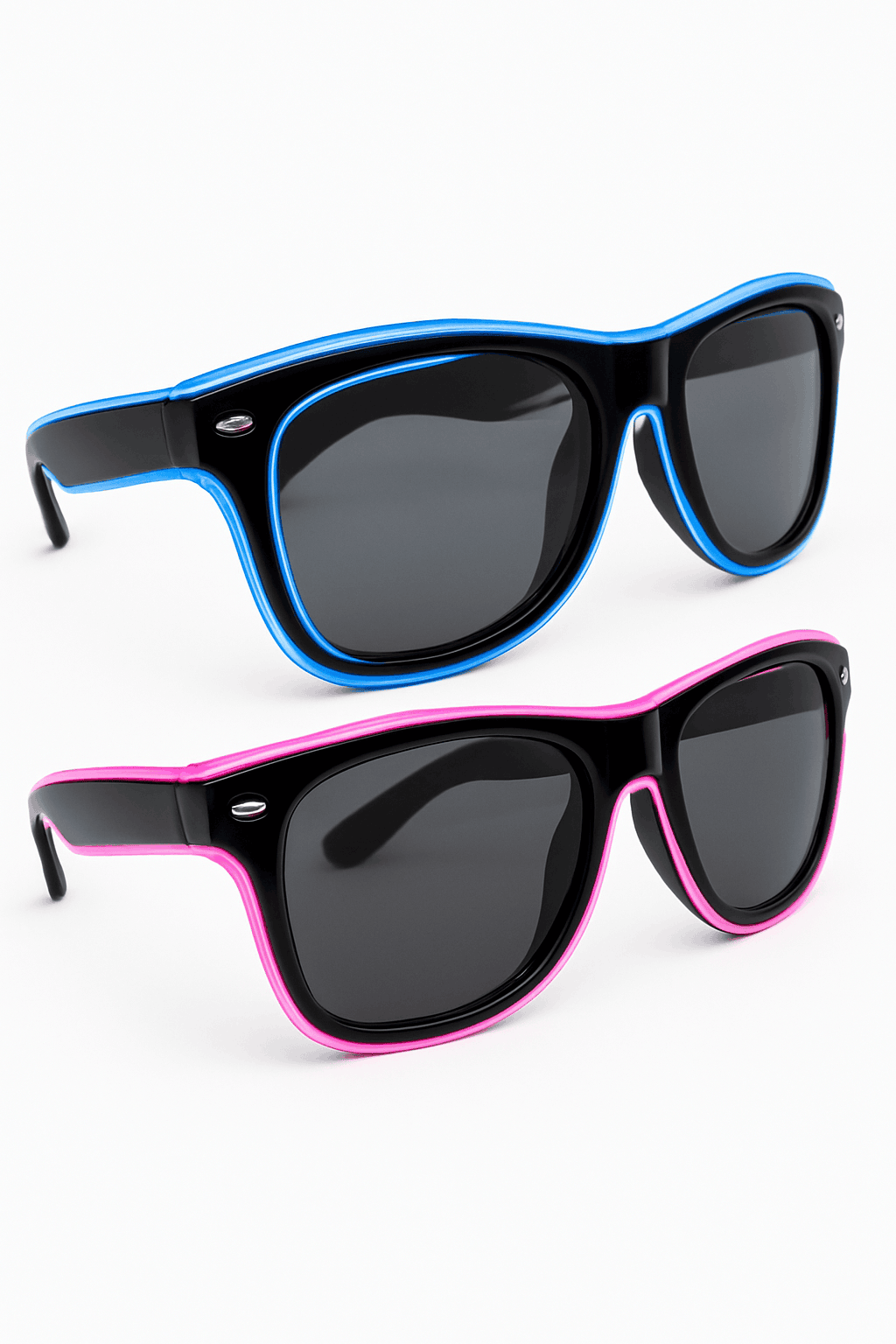 Flashing LED Party Glasses for Raves, Festivals & Nights Out-Pink / L