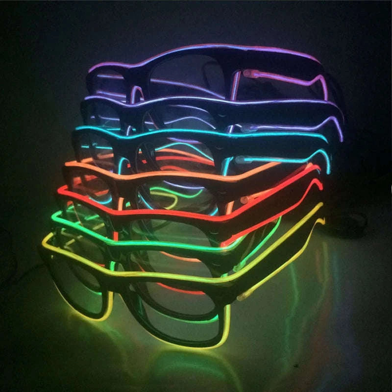Flashing LED Party Glasses for Raves & Festivals-Pink / L
