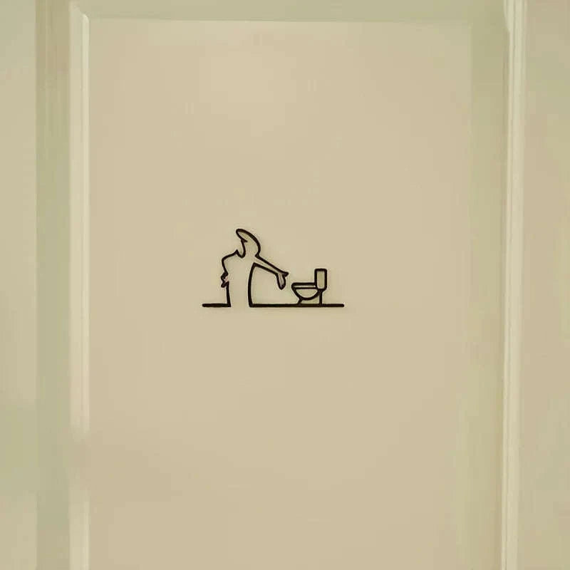 Flat, High-Quality Flat -with holes, Black Frame Modern Home Decor for Bathroom - Easy to Install Wall Art-black / China Mainland