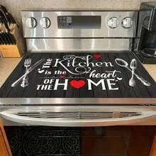 Flat Stove Cover Mat with Tree Design Rubber Kitchen Protector-1pc-B / United States