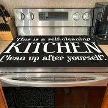 Flat Stove Cover Mat with Tree Design Rubber Kitchen Protector-1pc-B / United States