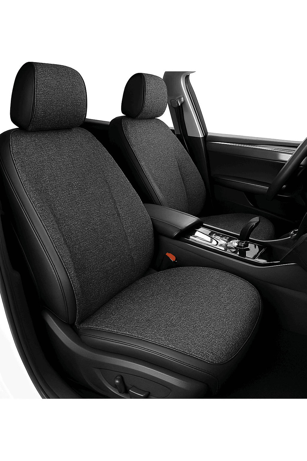 Flax Car Seat Cover Breathable Sweatproof Linen Cushion with Backrest Pad-1PC Rear Coffee