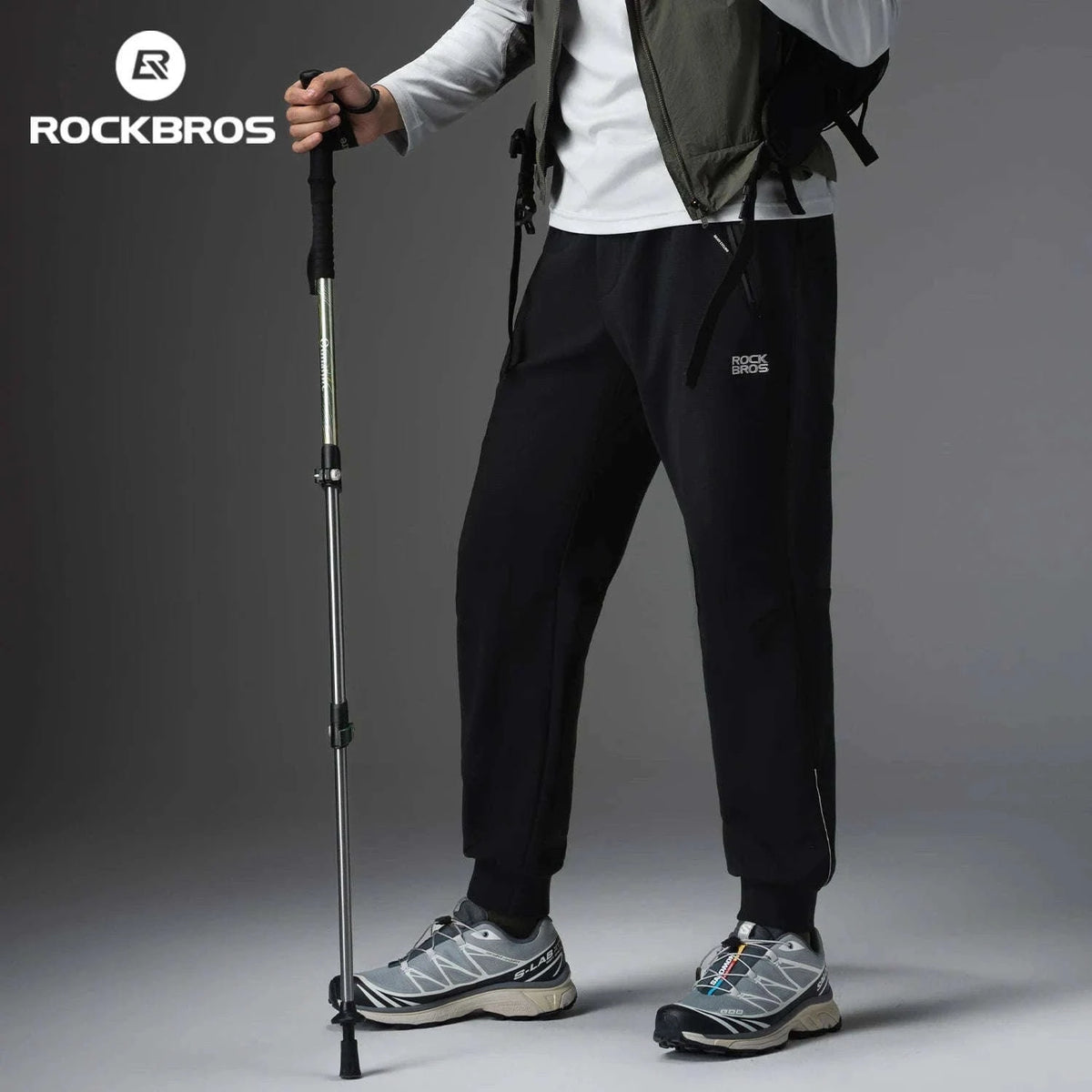 Fleece-Lined Windproof Outdoor Pants with Drawstring Fit-20420004 / Asian XXL(EUR XL)