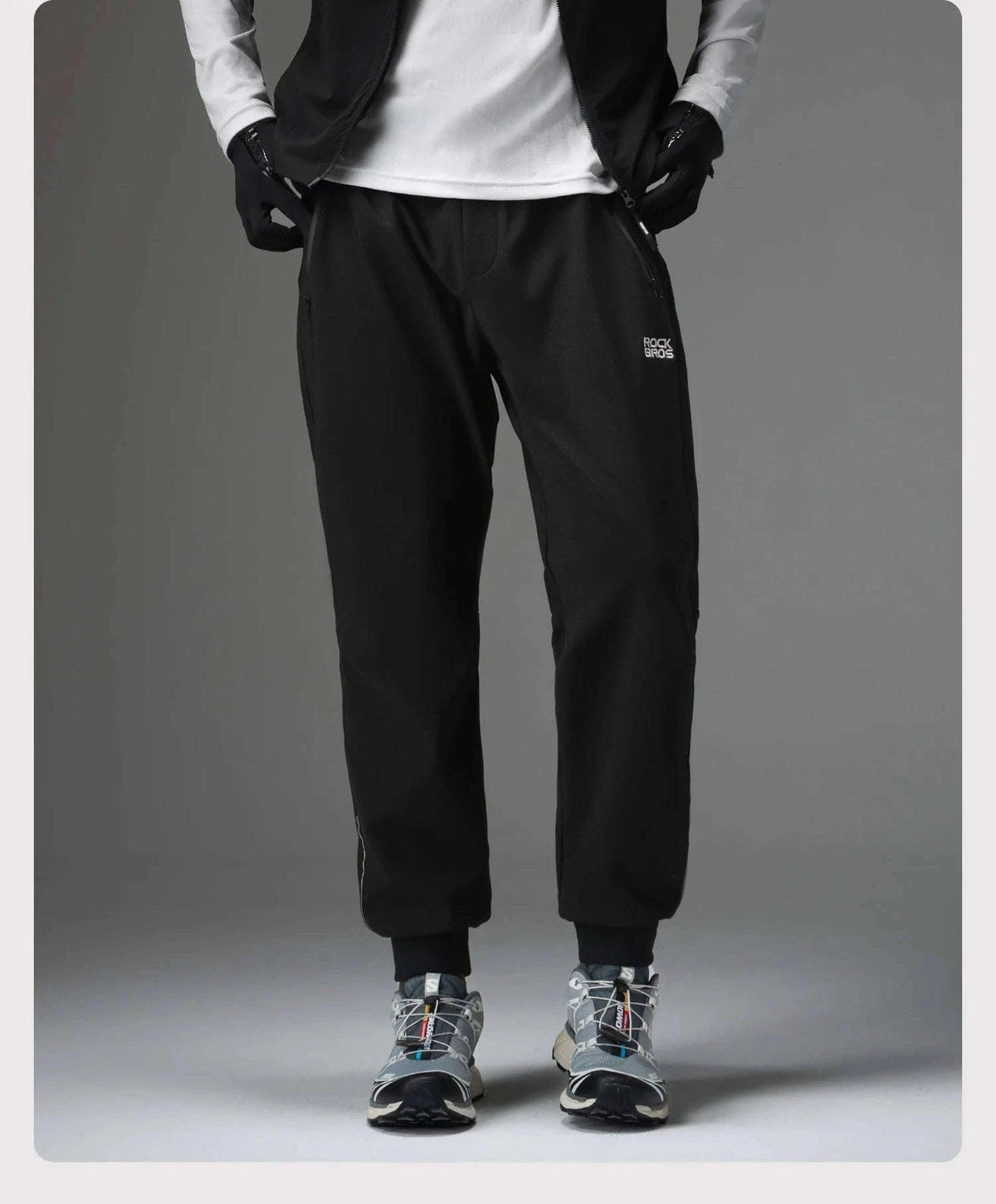 Fleece-Lined Windproof Outdoor Pants with Drawstring Fit-20420004 / Asian XXL(EUR XL)