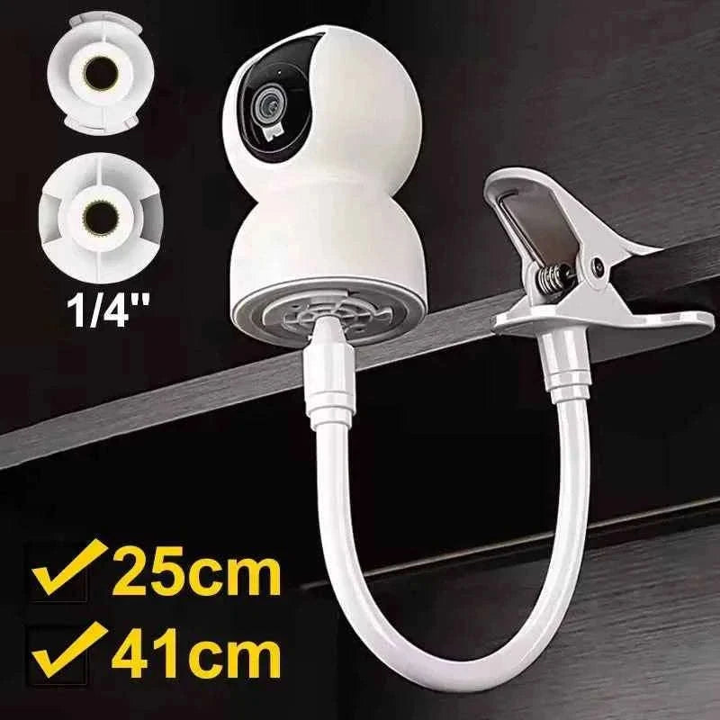 Flexible Baby Monitor Clip Stand for 1/4 Inch Screw Devices-Black - 25cm