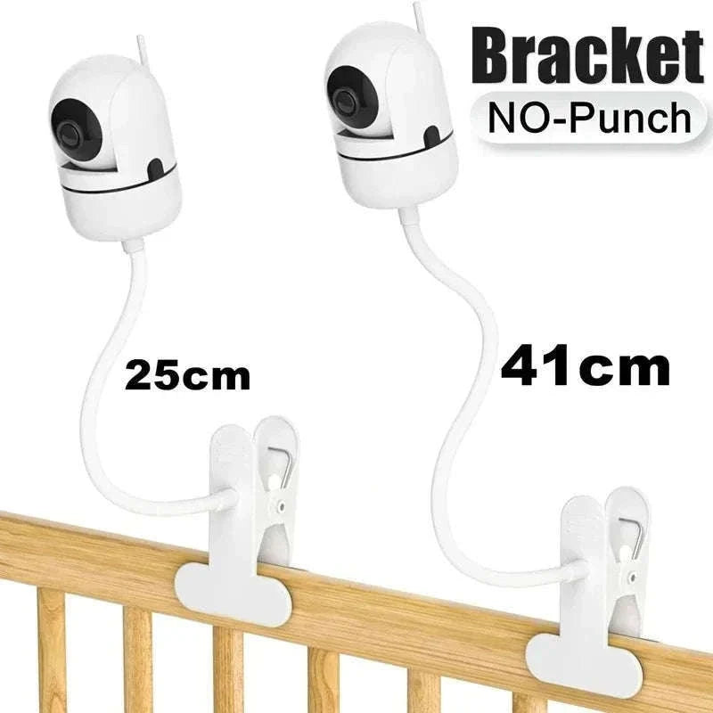Flexible Baby Monitor Clip Stand for 1/4 Inch Screw Devices-Black - 25cm