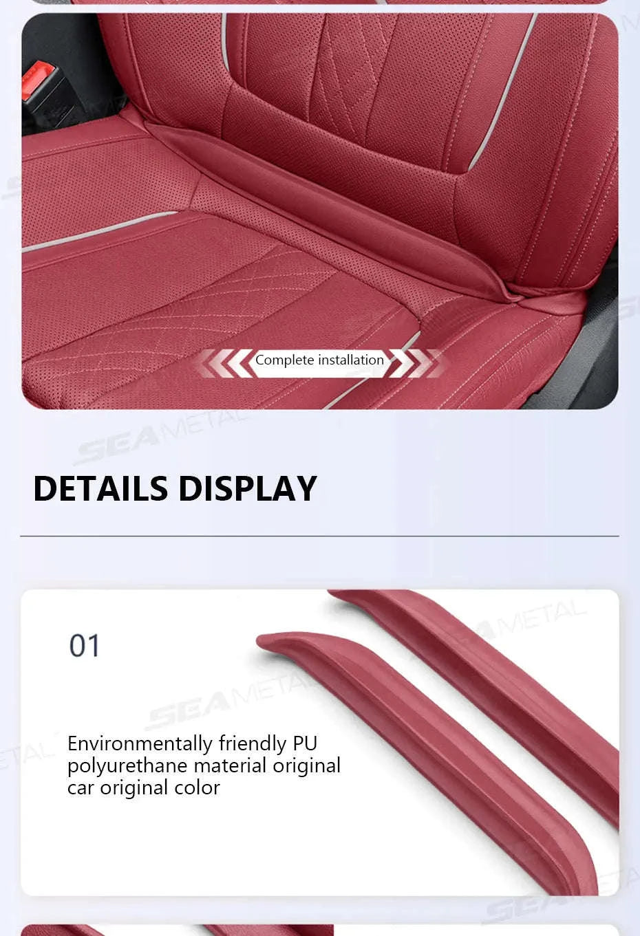Flexible Car Seat Gap Filler PU Universal-Black 1pc