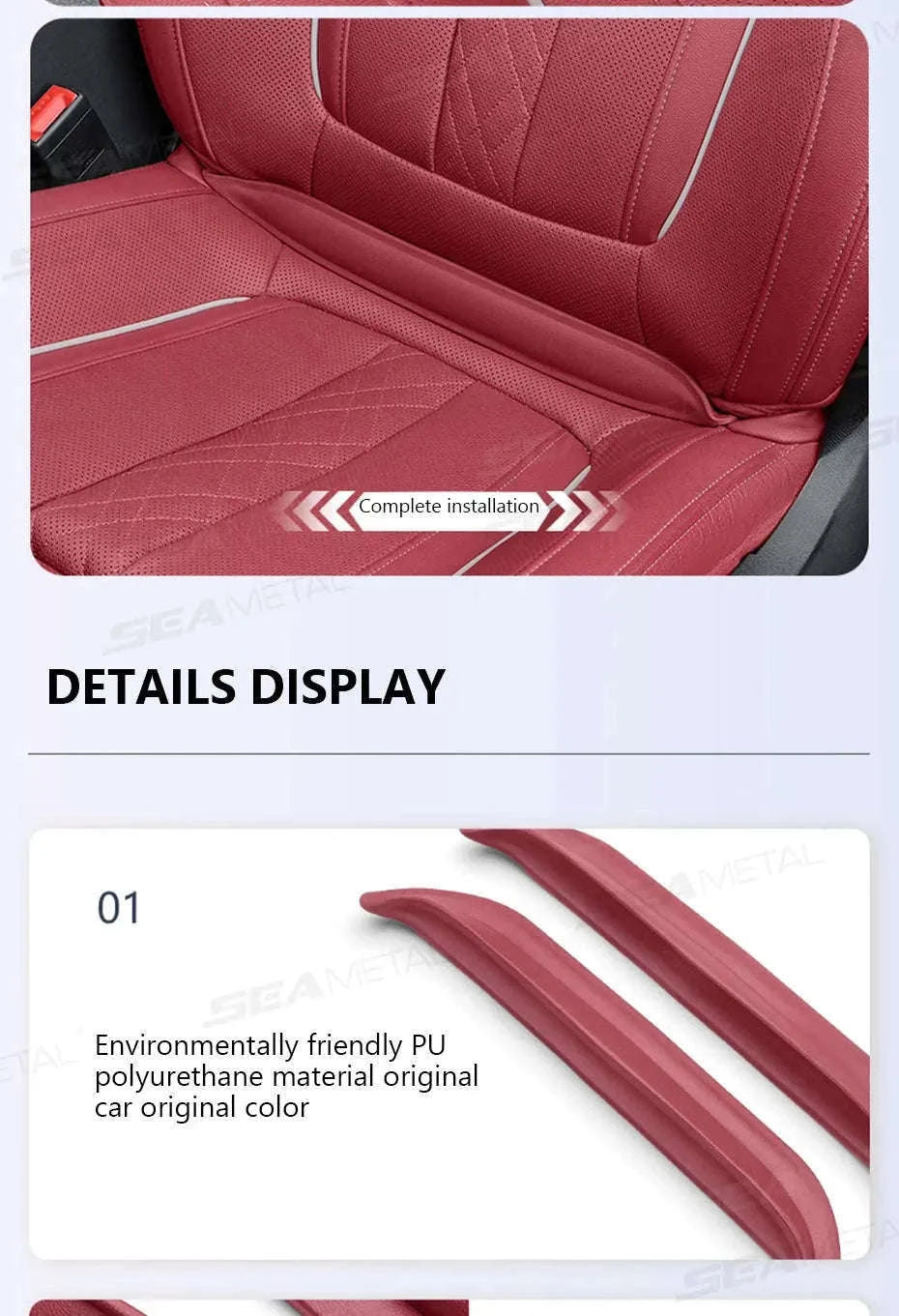 Flexible Car Seat Gap Filler PU Universal-Black 1pc
