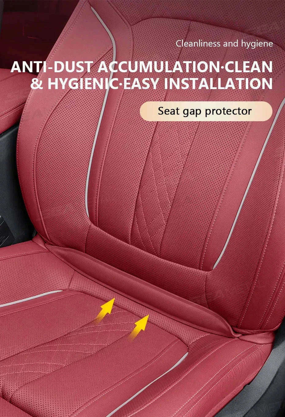 Flexible Car Seat Gap Filler PU Universal-Black 1pc