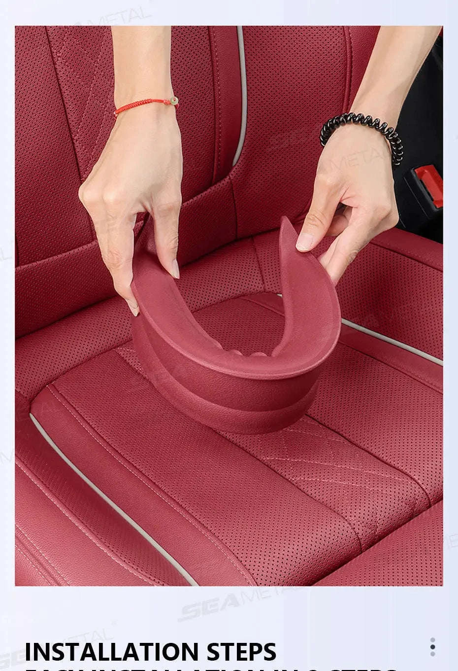 Flexible Car Seat Gap Filler PU Universal-Black 1pc