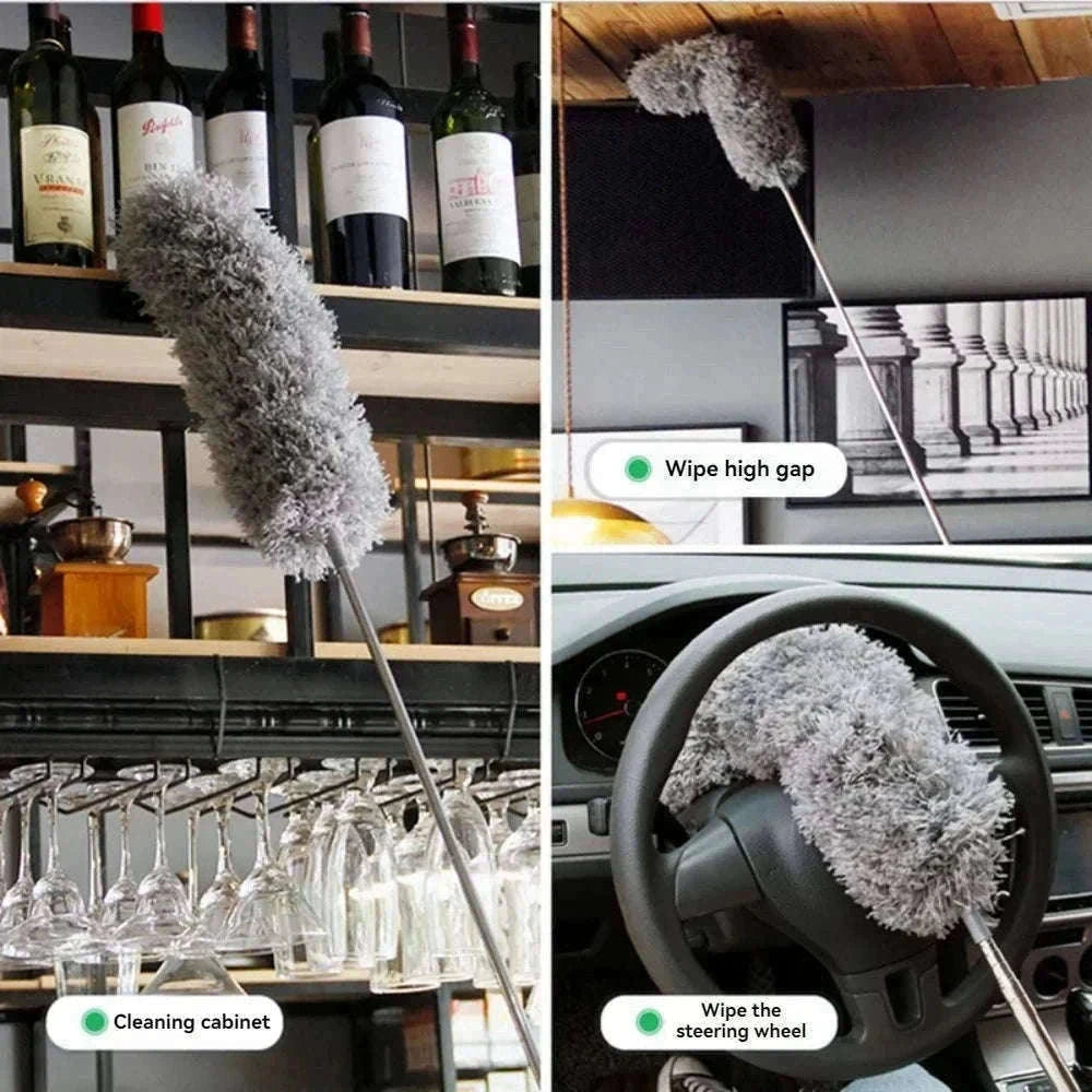 Flexible Cleaning Duster Brush for Tight Spaces and Delicate Surfaces-green