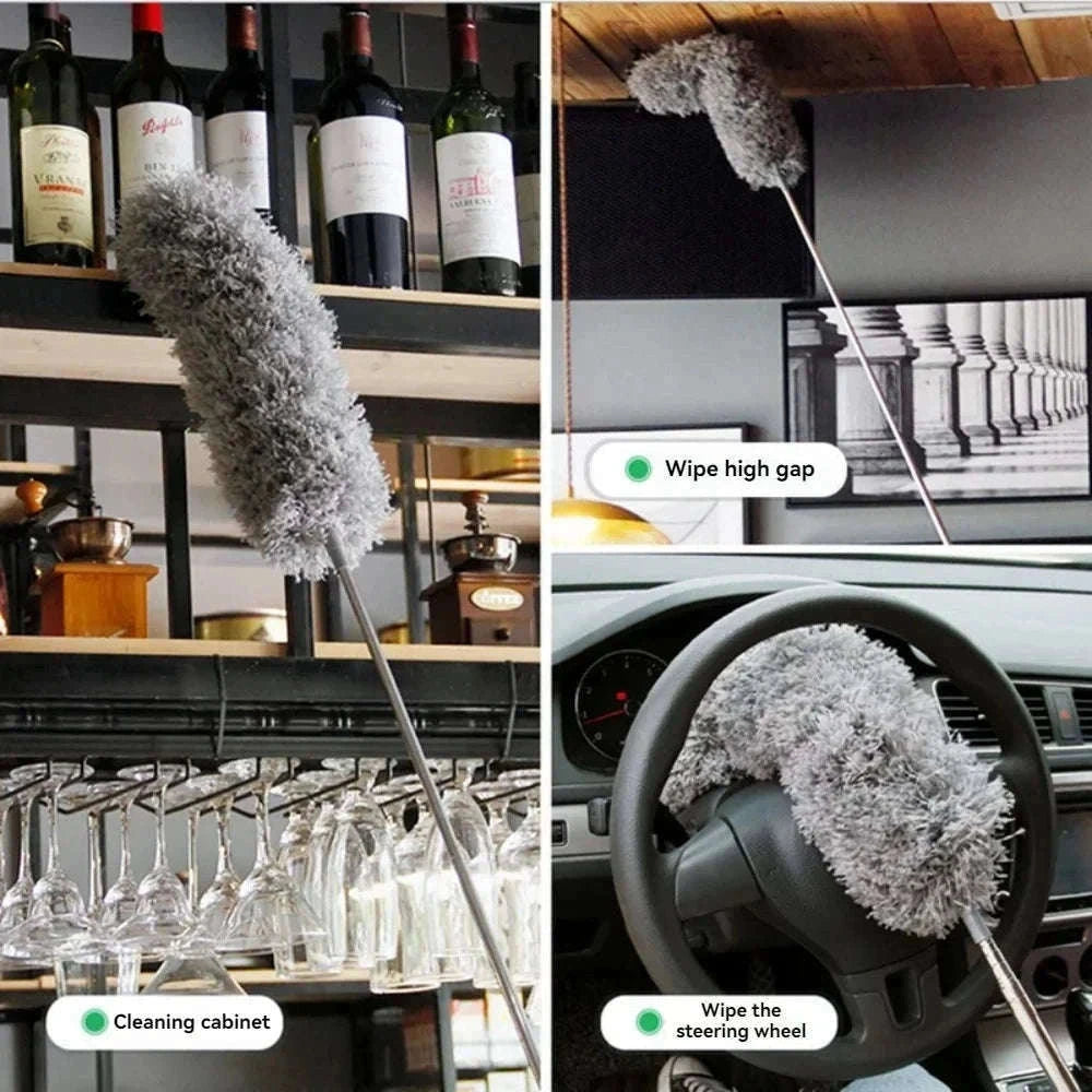 Flexible Cleaning Duster Brush for Tight Spaces and Delicate Surfaces-green
