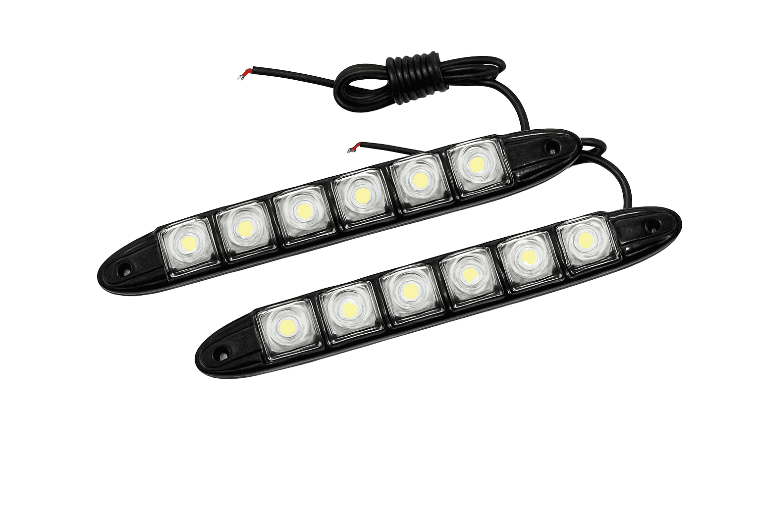 Flexible Daytime Running Lights 12V White 2pcs-2X 12Led White Led