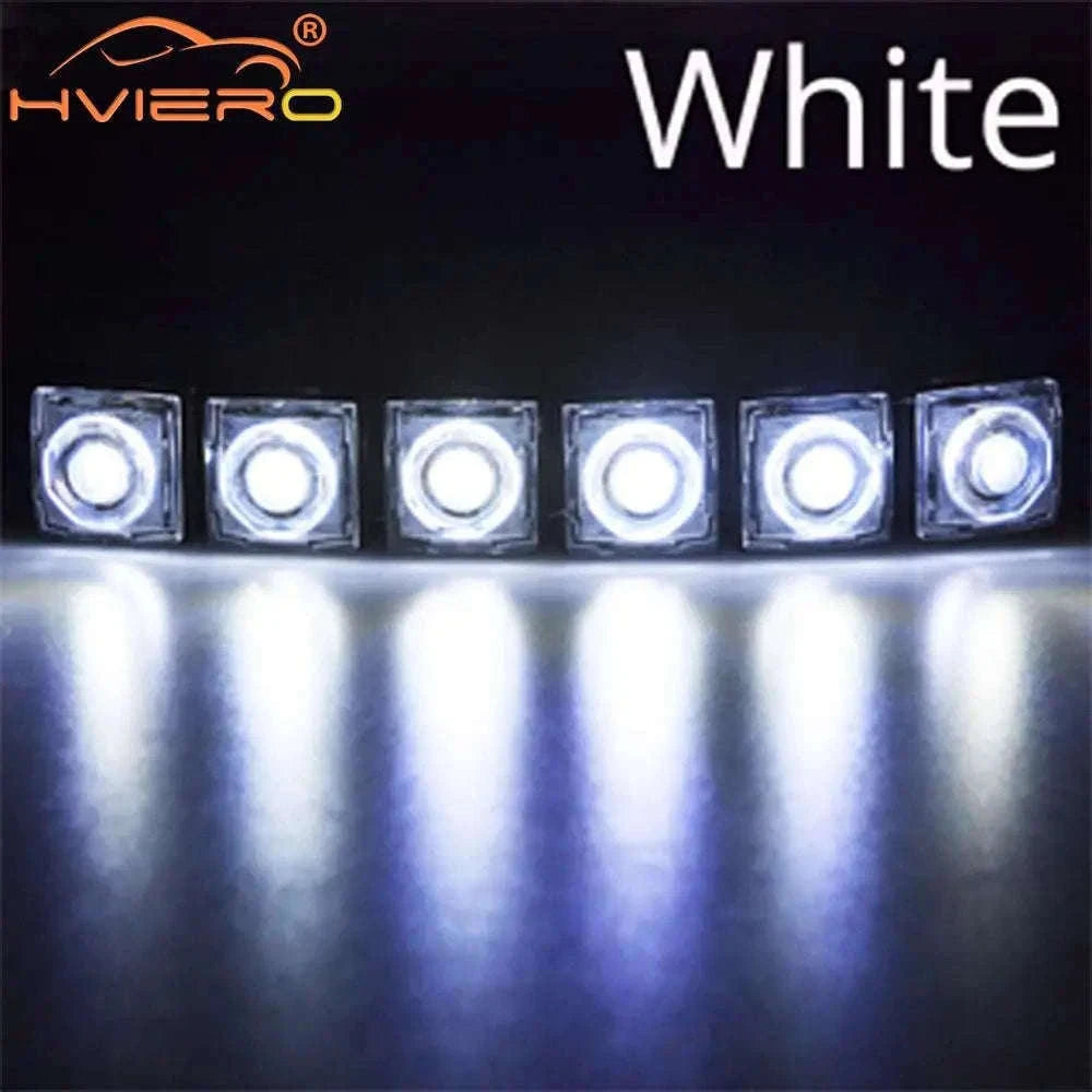 Flexible Daytime Running Lights 12V White 2pcs-2X 12Led White Led