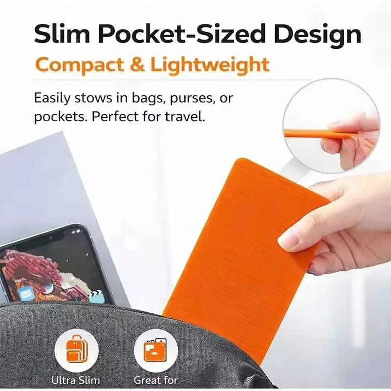 Flexible Foldable Silicone Phone Holder Portable Adjustable Multi-Angle Desktop Stand For iPhone iPad Laptop Tablet Home Office-Orange