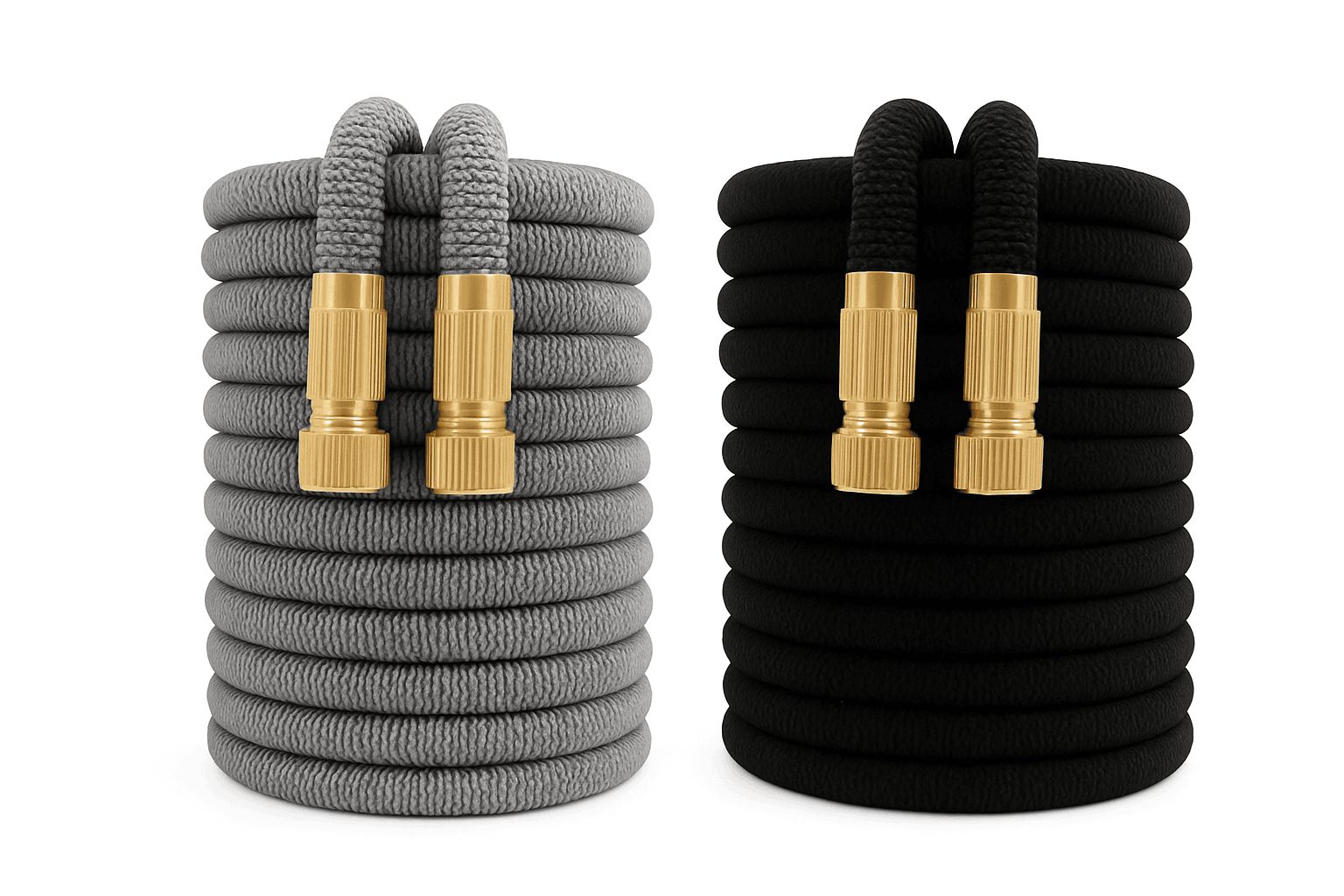 Flexible Garden Hose with High-Pressure Nozzle-lake blue / 1/2'' / 75ft
