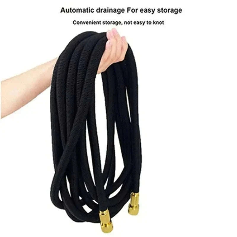 Flexible Garden Hose with High-Pressure Nozzle-lake blue / 1/2'' / 75ft