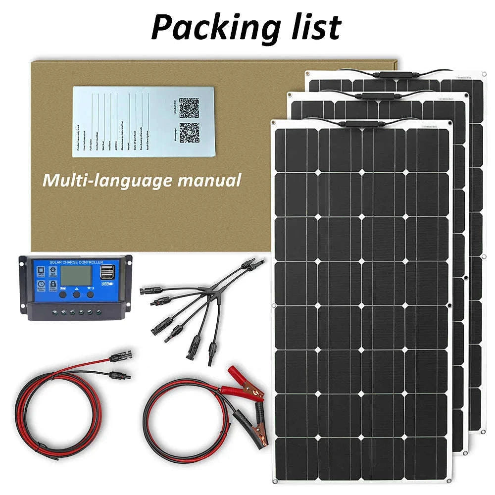 Flexible Solar Panel Kit 100W–300W-ETFE 100W panel / CHINA