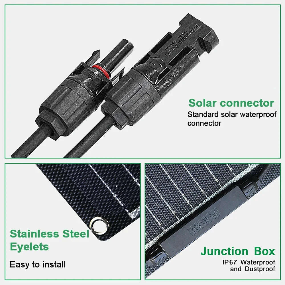 Flexible Solar Panel Kit 100W–300W-ETFE 100W panel / CHINA