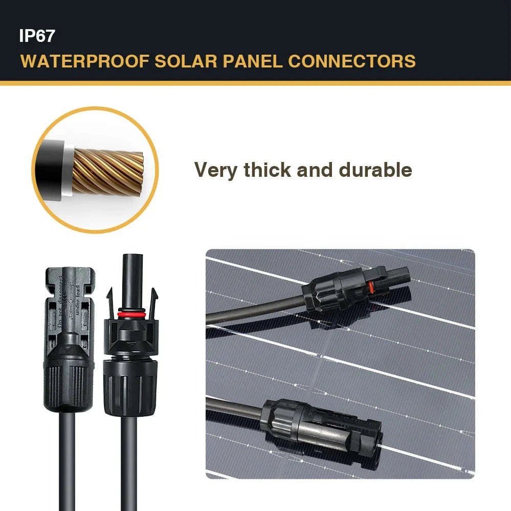 Flexible Solar Panel Kit for 12V 24V Battery-2pcs 100w only / China Mainland