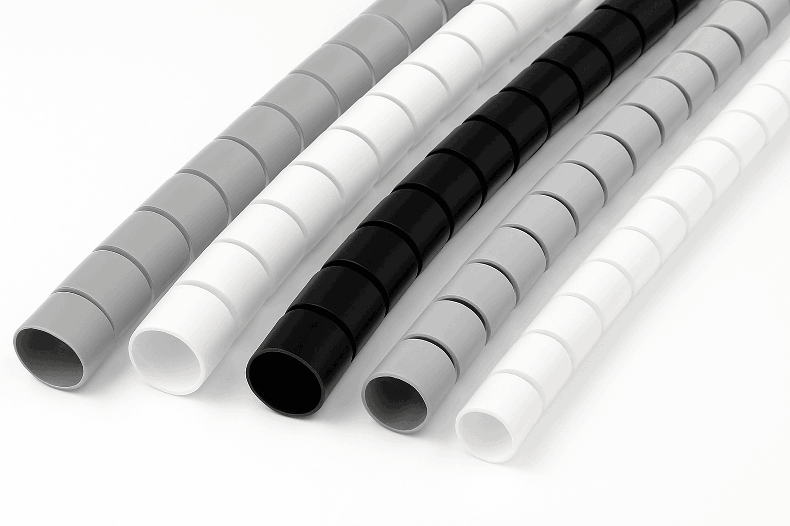 Flexible Spiral Cable Protector for Neat, Organized Cords-10mmx2m Black