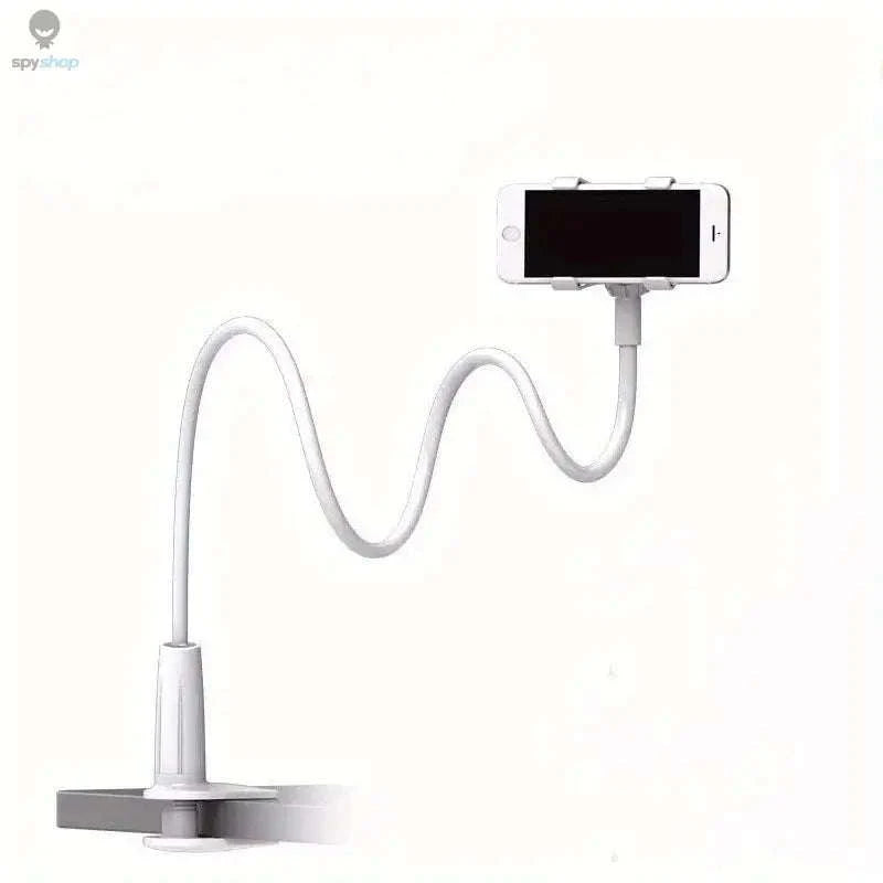 FlexiView Gooseneck Phone Holder – Flexible Arm, Strong Clamp, Hands‑Free Viewing-white