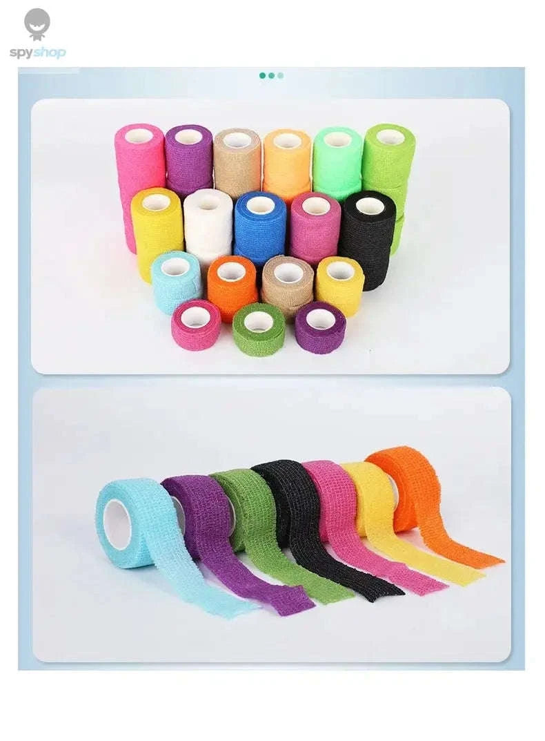 FlexWrap Pro Athletic Tape 10 Rolls Self‑Adhesive Elastic Wrap-8-Pink / 5cmX4.8m-10Pcs