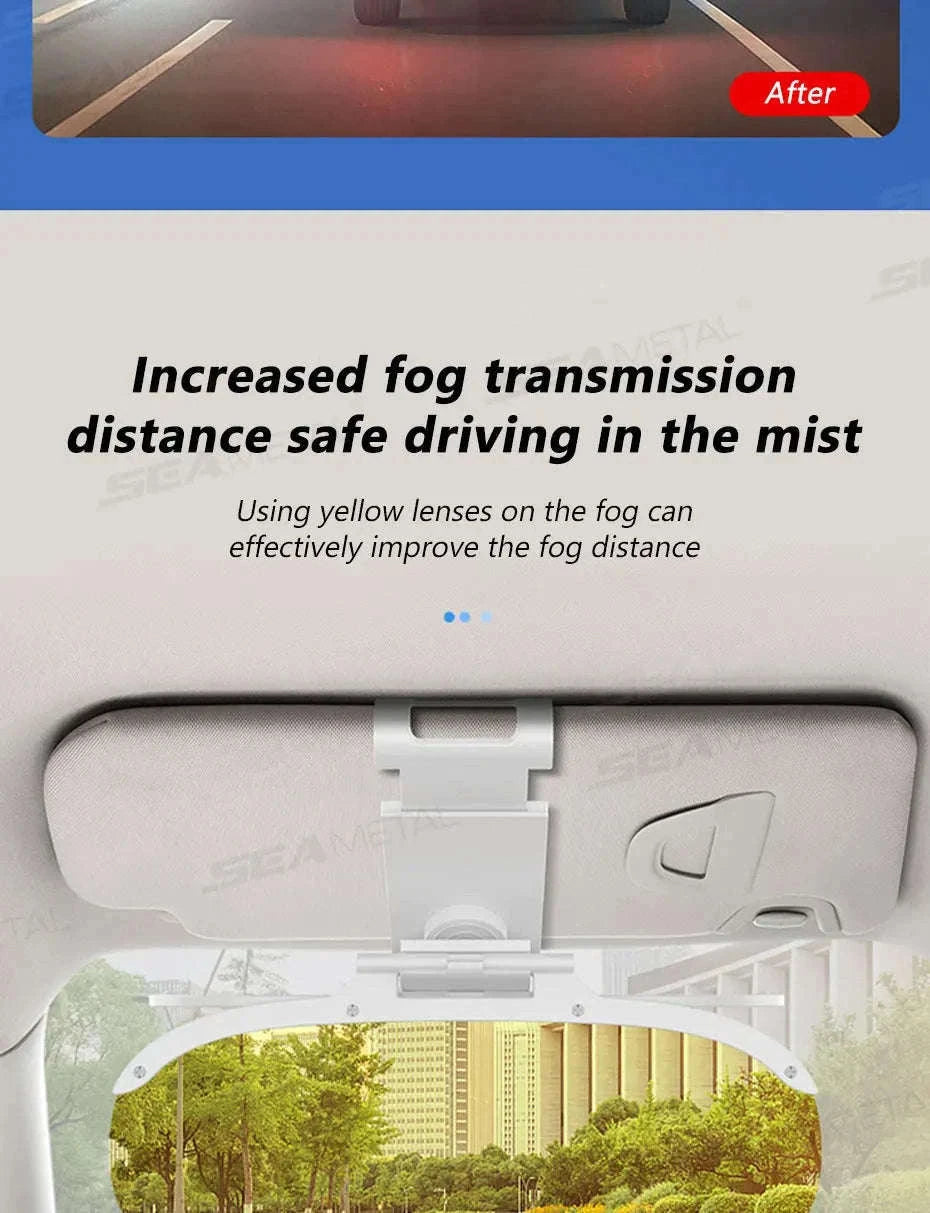 Flip-On Car Sun Visor Polarized Anti-Glare Lens-Size L