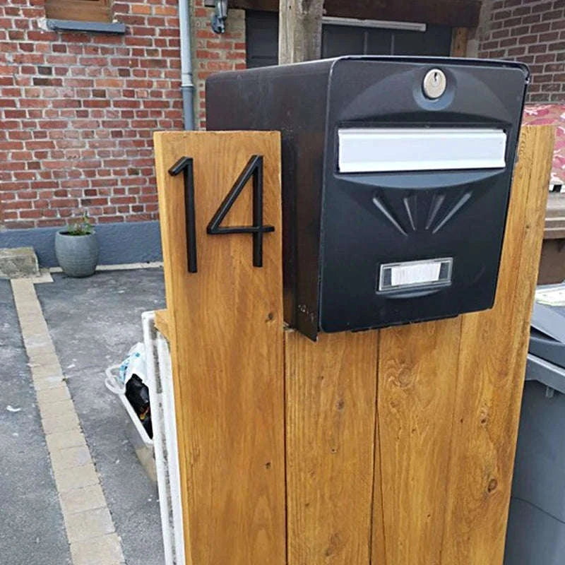 Floating House Number Sign with Modern 3D Wall Mount Design-3