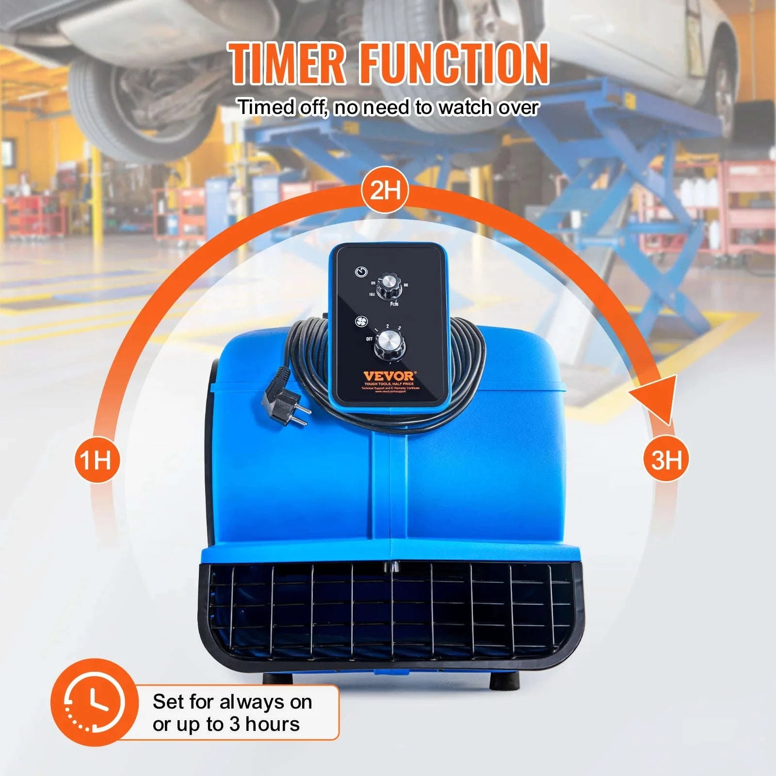 Floor Blower 1400 RPM 4000 CFM Air Mover for Drying and Cooling-1300 RPM / france