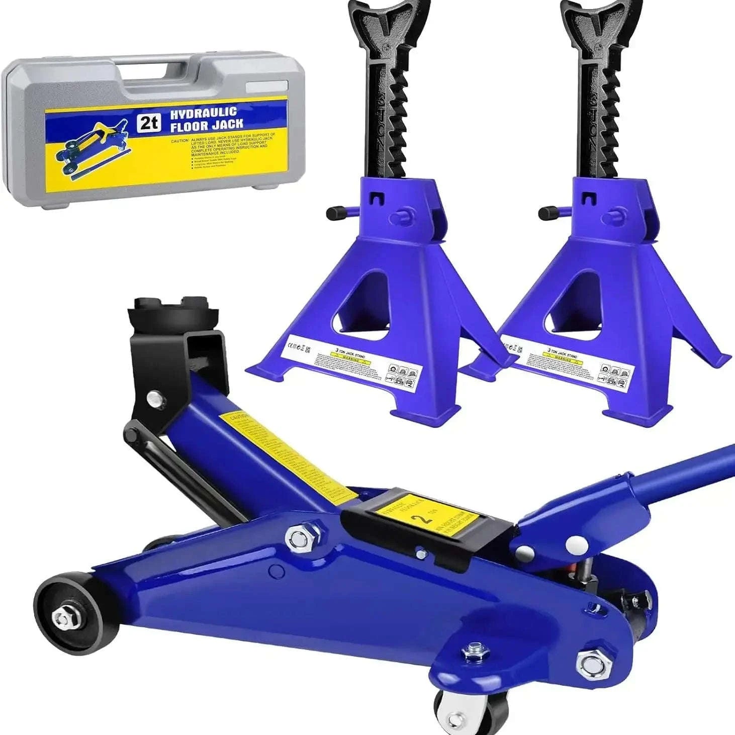 Floor Jack and Stand Combo Set-Blue / UNITED KINGDOM