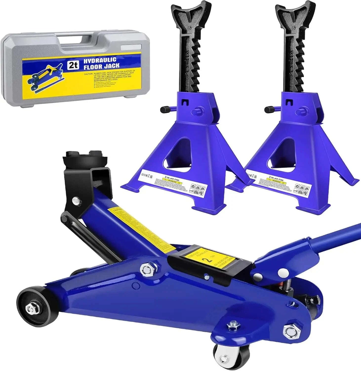 Floor Jack and Stand Combo Set-Blue / UNITED KINGDOM