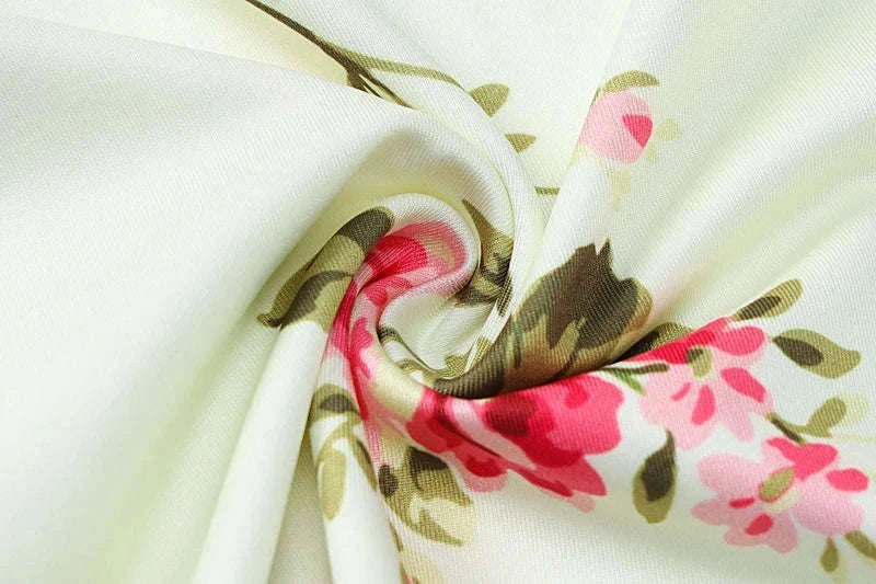 Floral Print Maxi Dress with Open-Back, Square Neckline-Apricot / L