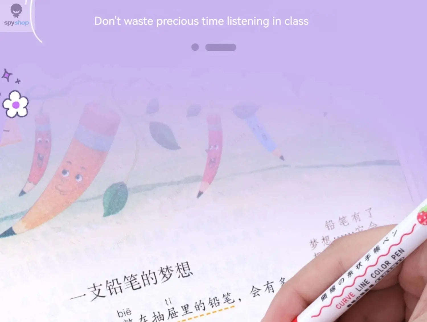 Flower Line Highlighter Pen Set – Decorative Roller Tips, Vibrant 6‑Color Markers-7068A-6 Colors