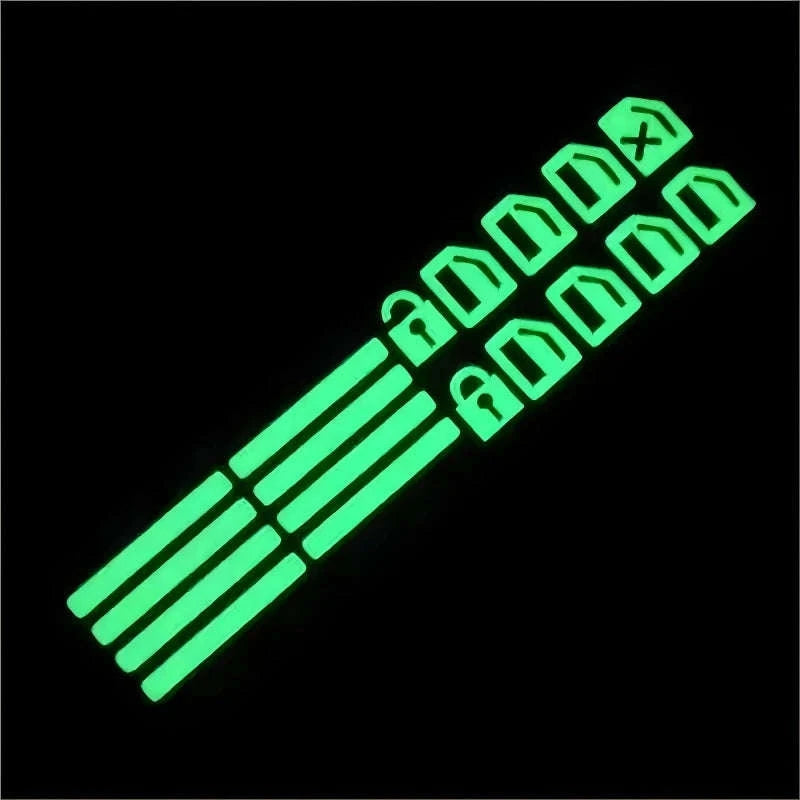 Fluorescent Car Button Stickers | Glow In The Dark Decals-Fluorescent orange