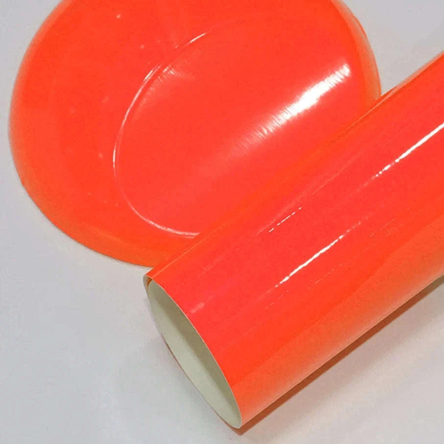 Fluorescent Yellow Glossy Vinyl Wrap Film-PINK / 30CM X 152CM