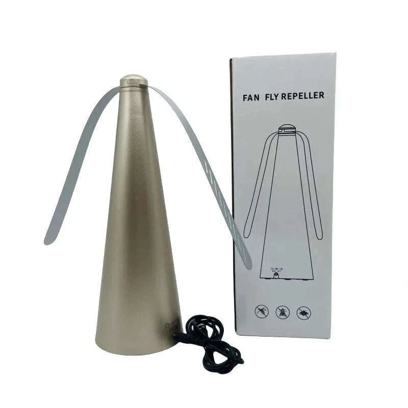 Fly Fan for Tables with Soft Blades – Portable, Quiet & Effective-black-battery