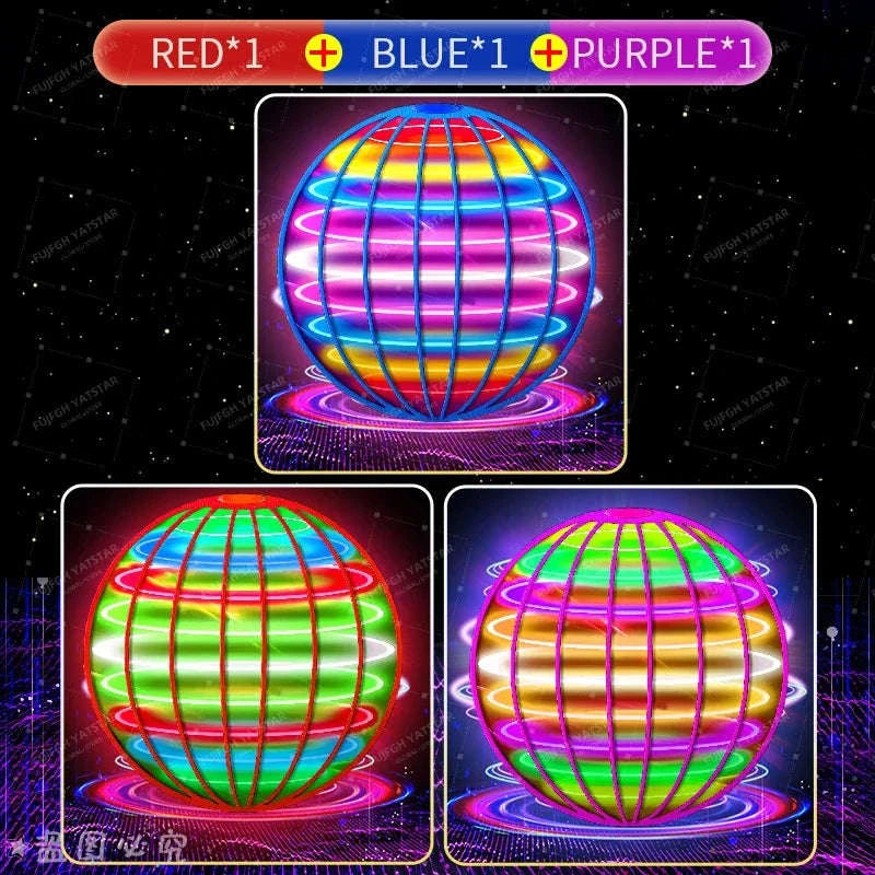 Flying Ball Hand‑Controlled LED Cosmic Globe Toy-Red
